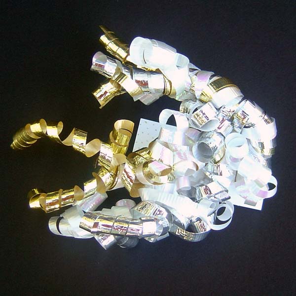 5" curly bow on hang tab-24bows/case, WEDDING