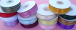 3/16" FEATHER EDGE satin ribbon-50yds/roll, IVORY