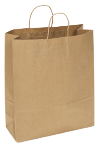 kraft paper shopping bag-200/pk, 18 x 7 x 18 3/4"