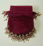 4-1/2x5-1/4" BEADED organza bag-24/pk, WINE