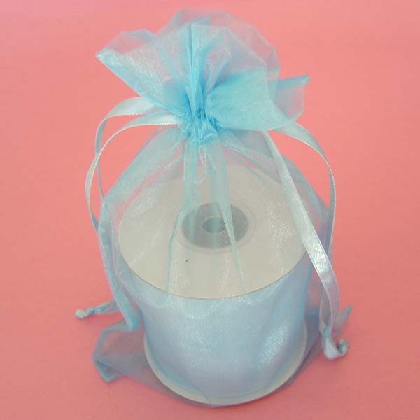 8x12" organza bag-10/pk, LT BLUE