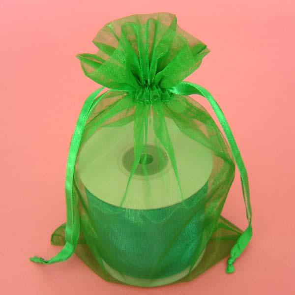 8x14" organza bag-10/pk, EMERALD