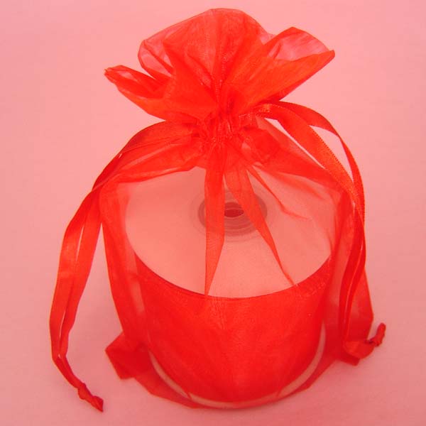 12x14" organza bag-10/pk, RED