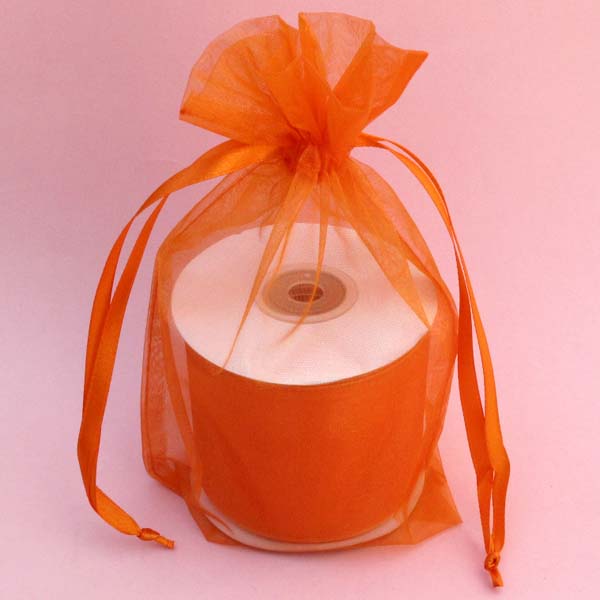 6x9" organza bag-30/pk, ORANGE