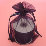 6.5x15" organza bag-10/pk, NAVY BLUE