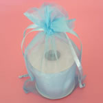 3x4" MINI PETAL organza bag-30/pk, LT BLUE (with mini petal)