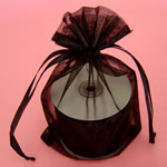 12x14" organza bag-10/pk, BLACK
