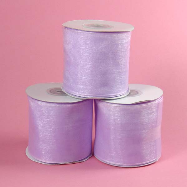 1/4" organza ribbon-25yds/roll, ORCHID