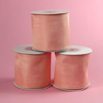 7/8" organza ribbon-25yds/roll, PEACH