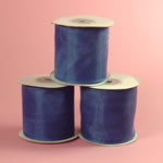 7/8" organza ribbon-25yds/roll, SMOKE BLUE