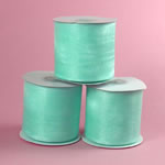 1/4" organza ribbon-25yds/roll, AQUA