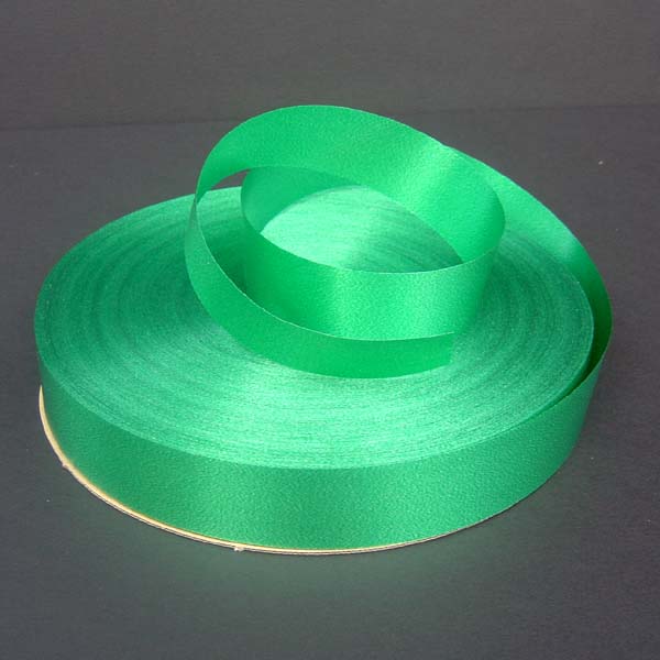 3/4" poly satin-finish ribbon-250yds/roll, EMERALD