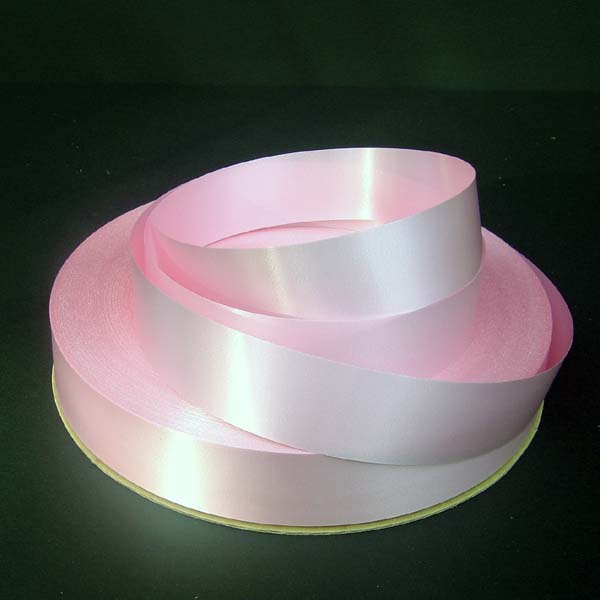 3/4" poly satin-finish ribbon-250yds/roll, PASTEL PINK