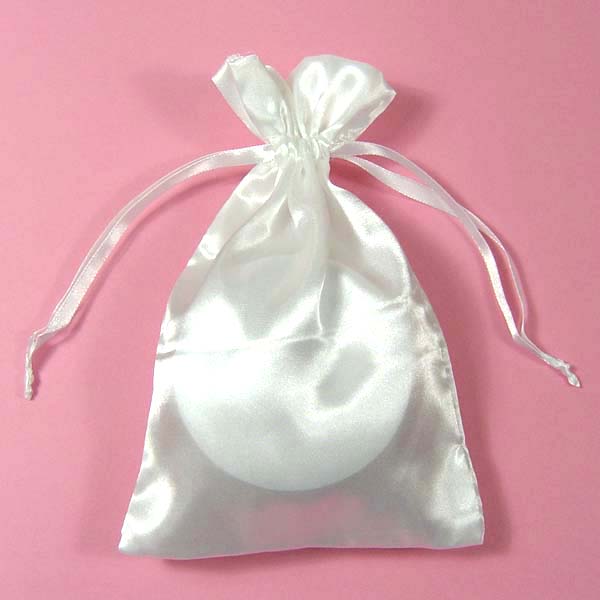 4x6" satin bag-30/pk, WHITE