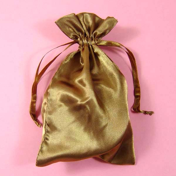 4x6" satin bag-30/pk, BROWN