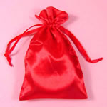 4x6" satin bag-30/pk, RED
