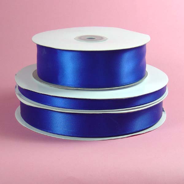 3" DOUBLE FACED satin ribbon-50yds/roll, ROYAL BLUE