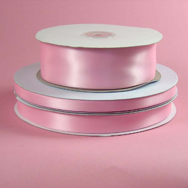 2-1/2" WIRED satin ribbon-25yds/roll, PINK