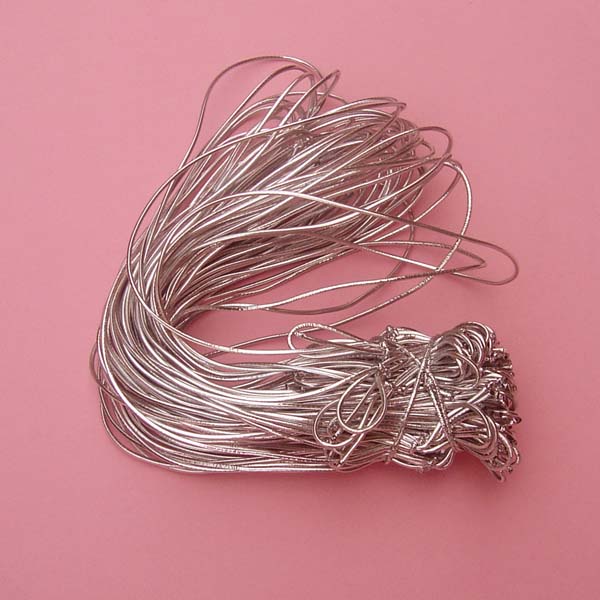 6" stretch loop-50/pk, SILVER